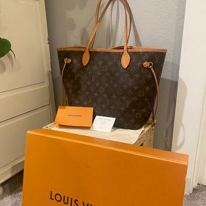 Authentic Louis Vuitton Neverfull MM tote.